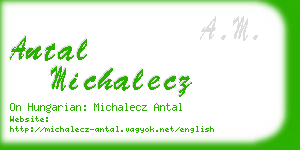 antal michalecz business card